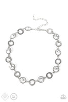 Paparazzi Rhinestone Rollout - White Necklace