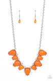 Paparazzi Pampered Poolside - Orange Necklace