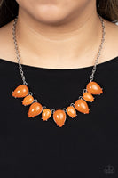 Paparazzi Pampered Poolside - Orange Necklace