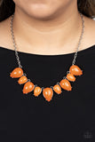 Paparazzi Pampered Poolside - Orange Necklace