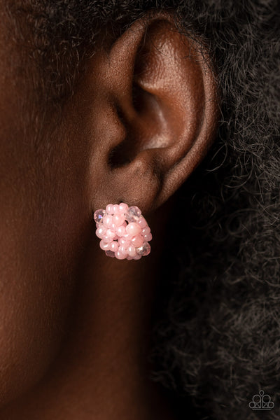 Paparazzi Bunches of Bubbly - Pink Earrings