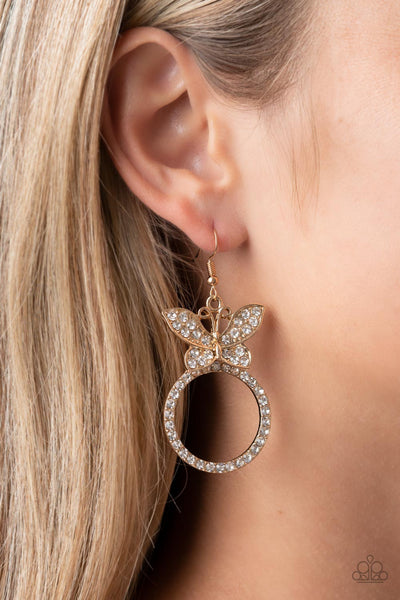 Paparazzi Paradise Found - Gold Earrings