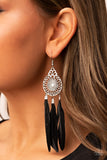 Pretty in PLUMES - Black Earring