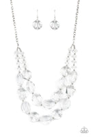 Icy Illumination - White Necklace