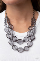 Icy Illumination - Black Necklace