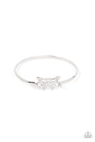 Paparazzi Did I FLUTTER? - Silver Bracelet