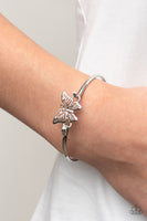 Paparazzi Did I FLUTTER? - Silver Bracelet