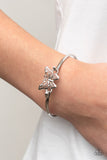 Paparazzi Did I FLUTTER? - Silver Bracelet