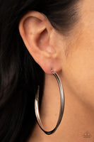 Paparazzi Monochromatic Curves - Silver Earrings