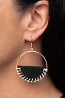 Lavishly Laid Back - Black Earring