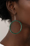 Head-Turning Halo - Green Earring