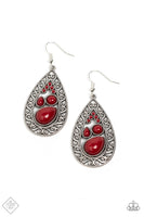 Paparazzi Nautical Daydream - Red Earrings