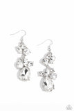 Rhinestone Reveler - White Earring