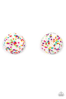 Kaleidoscope Sky - White Earring