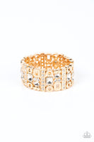 Paparazzi Dynamically Diverse - Gold Bracelet