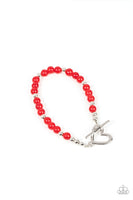 Paparazzi Following My Heart - Red Bracelet