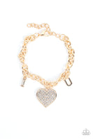 Paparazzi Declaration of Love - Gold Bracelet