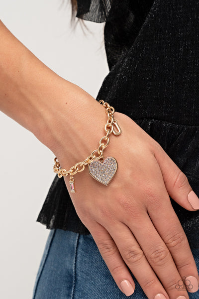 Paparazzi Declaration of Love - Gold Bracelet