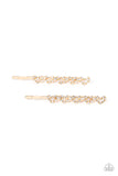 Paparazzi Thinking of You - Gold Hairpins