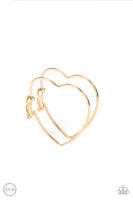 Paparazzi Harmonious Hearts - Gold Earrings