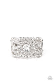 Paparazzi Doting on Dazzle - White Ring
