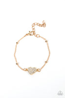 Paparazzi Heartachingly Adorable - Gold Bracelet