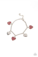 Paparazzi Lusty Lockets - Red Bracelet