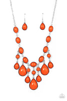 Mediterranean Mystery - Orange Necklace