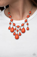 Mediterranean Mystery - Orange Necklace