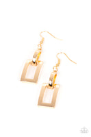 Blazing Buckles - Gold Earring