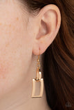 Blazing Buckles - Gold Earring