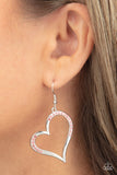Paparazzi Tenderhearted Twinkle - Pink Earrings