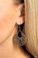 Frilly Finesse - Brass Earring