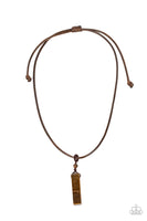 Comes Back ZEN-fold - Brown Necklace