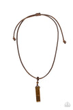 Comes Back ZEN-fold - Brown Necklace