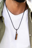 Comes Back ZEN-fold - Brown Necklace