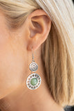 Paparazzi Ocean Orchard - Green Earrings