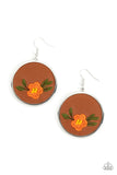 Prairie Patchwork - Orange Earring