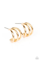 TRIPLE Down - Gold Earring