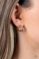 TRIPLE Down - Gold Earring