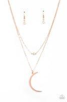 Modern Moonbeam - Rose Gold Necklace