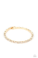 Rhinestone Spell - Gold Bracelet