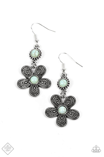 Free-Spirited Flourish - Blue Earring