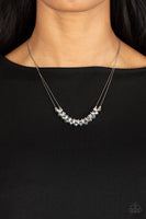 Shimmering High Society - Silver Necklace