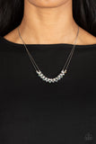 Shimmering High Society - Silver Necklace