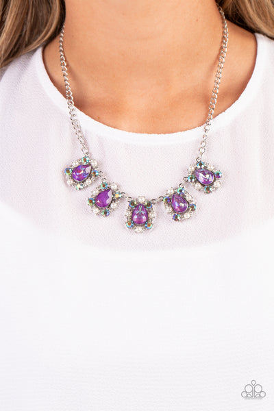 Pearly Pond - Purple Necklace