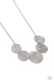 Medaled Mosaic - White Necklace