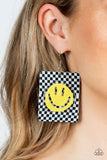 Cheeky Checkerboard - Yellow Earring