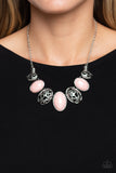 Patterned Paisley - Pink Necklace