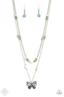 Free-Spirited Flutter - Blue Necklace